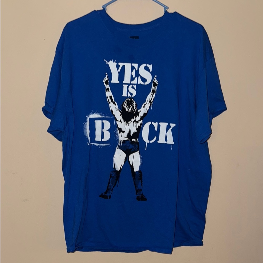 WWE Daniel Bryan Yes Blue Graphic Men's T-Shirt XL